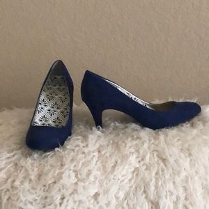 Blue Suede Pumps